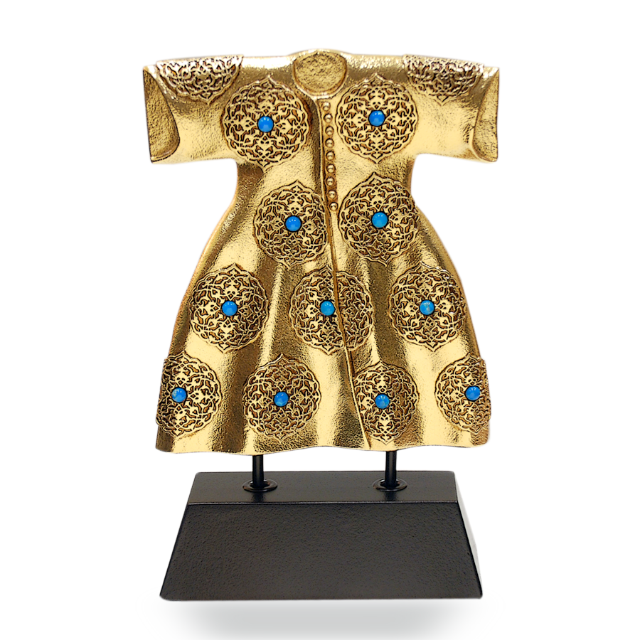 Kaftan Çiçek Desen (Altın Kaplama)