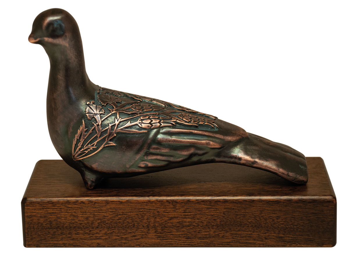 Barış ve Talih Kuşu (Bronz Kaplama)