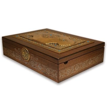 Kur'an-ı Kerim/Rahle Boy (Sedef kakma - Altın Kaplama)