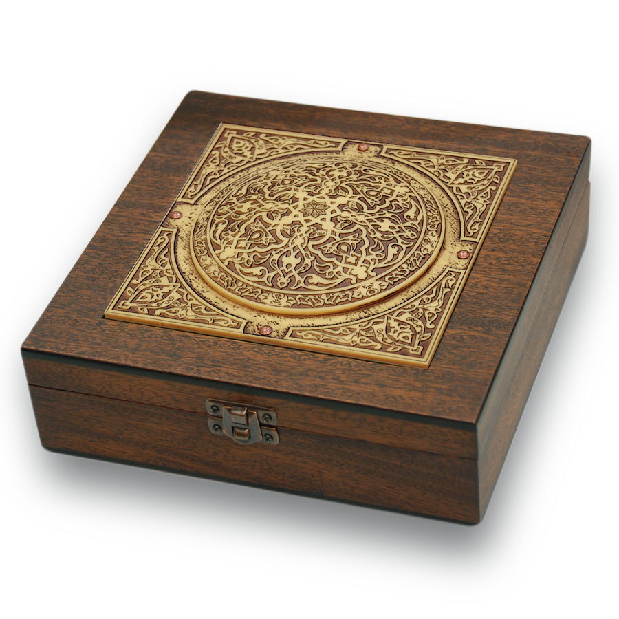 Square Box (Gilding Pattern - Bone)