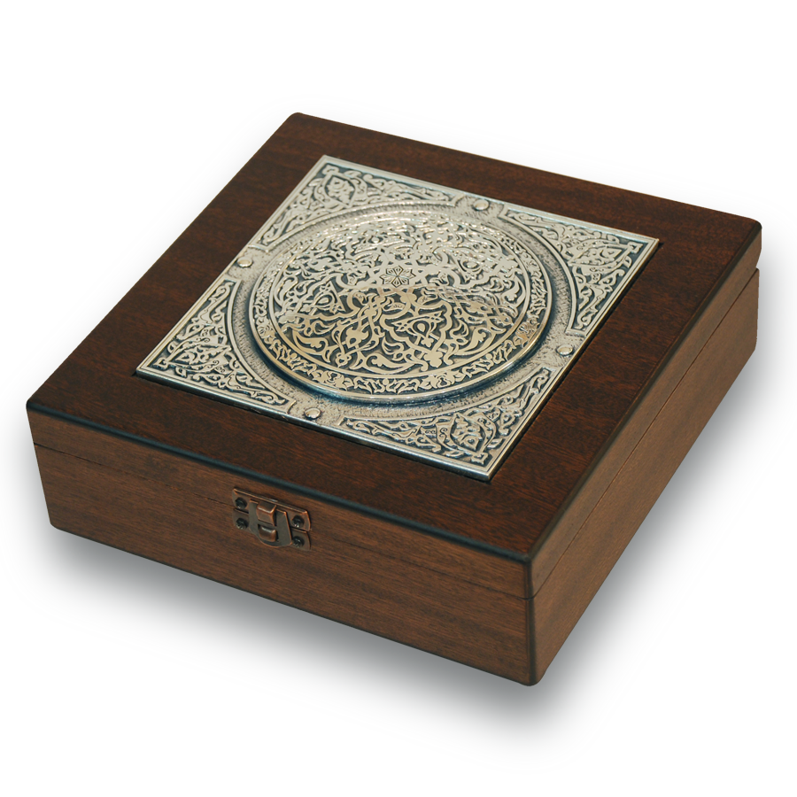 Kare Kutu (Tezhip Desen - Gümüş)