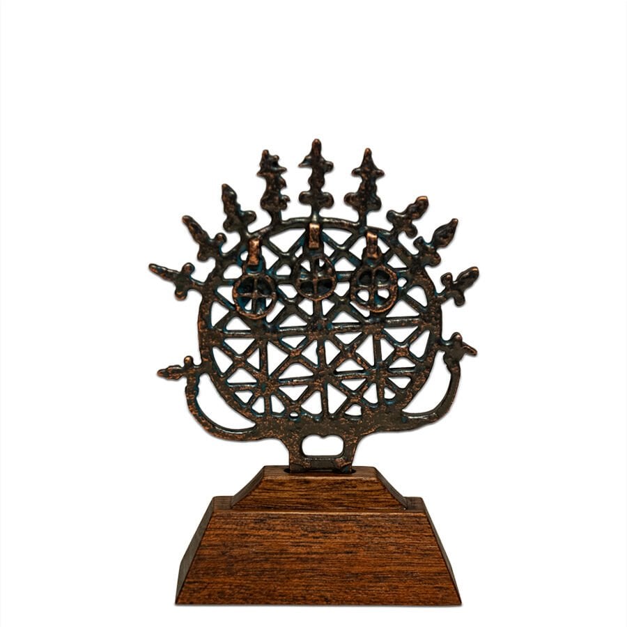 Hitit Güneşi (Mini Boy Obje - Bronz Kaplama)