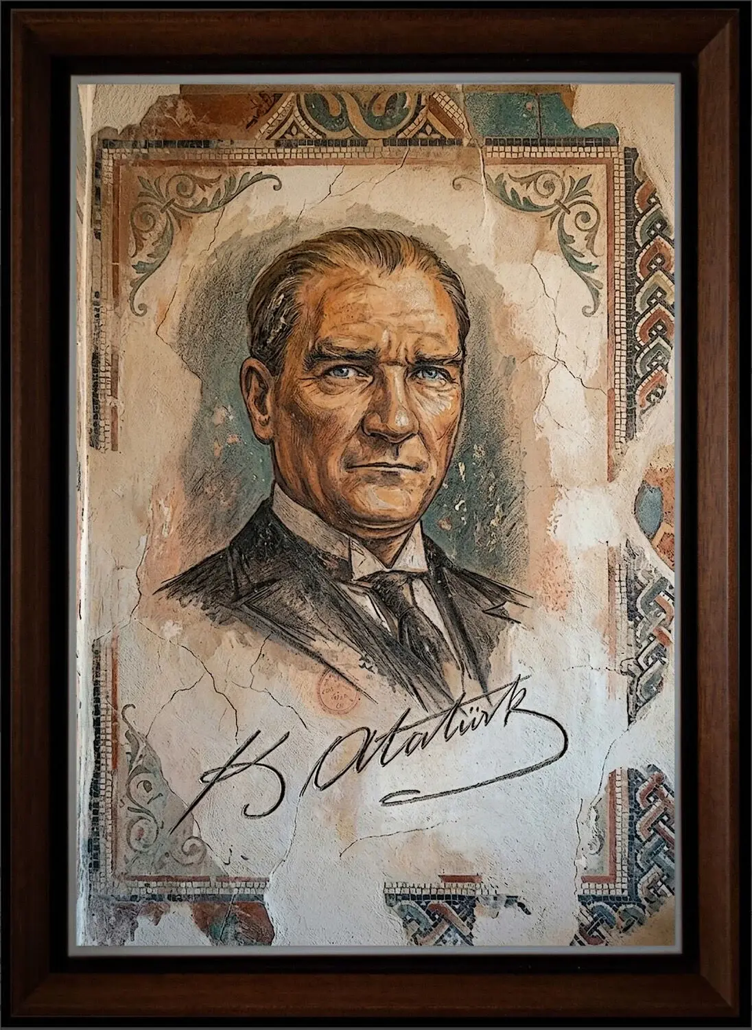 Atatürk (Fresk Sanatı Tablo)