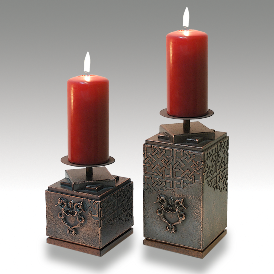 İkiz Ejderli Şamdan (Tea-Light)