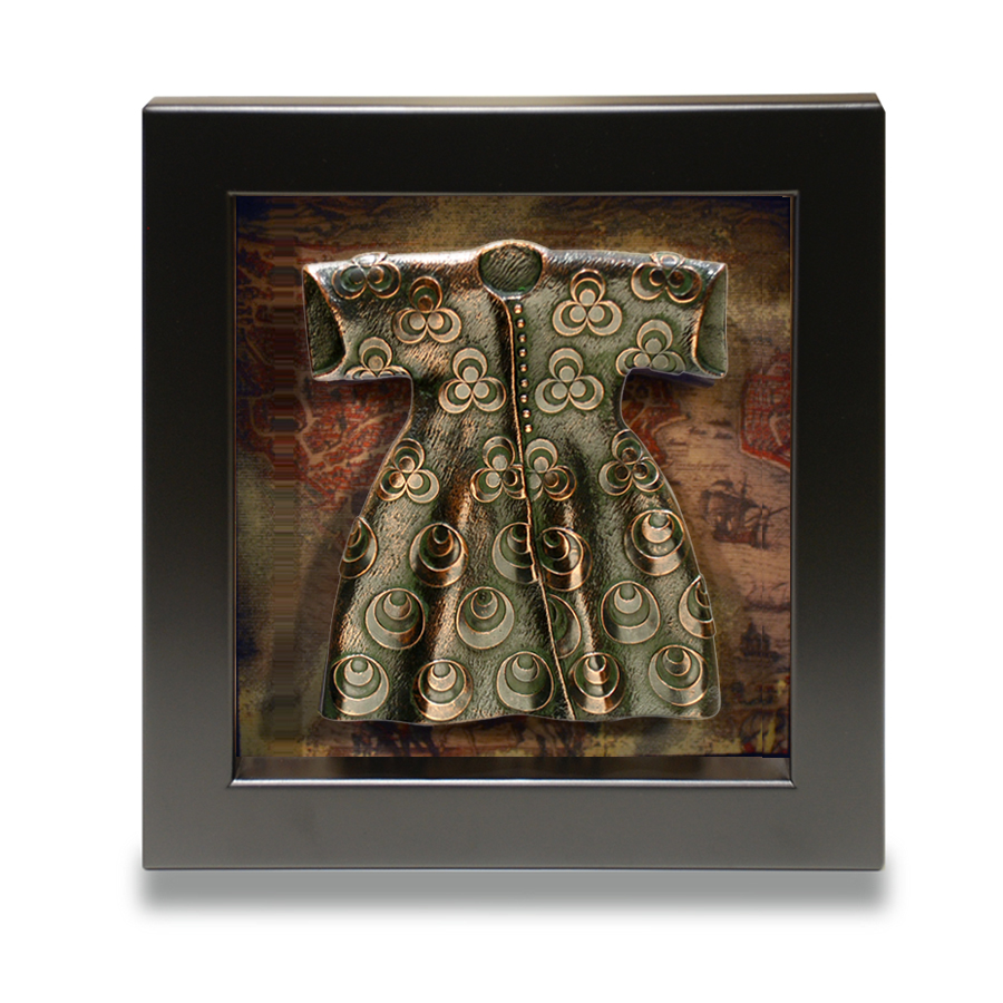 Çerçeveli Kaftan Çintemani Desen (Bronz Kaplama)