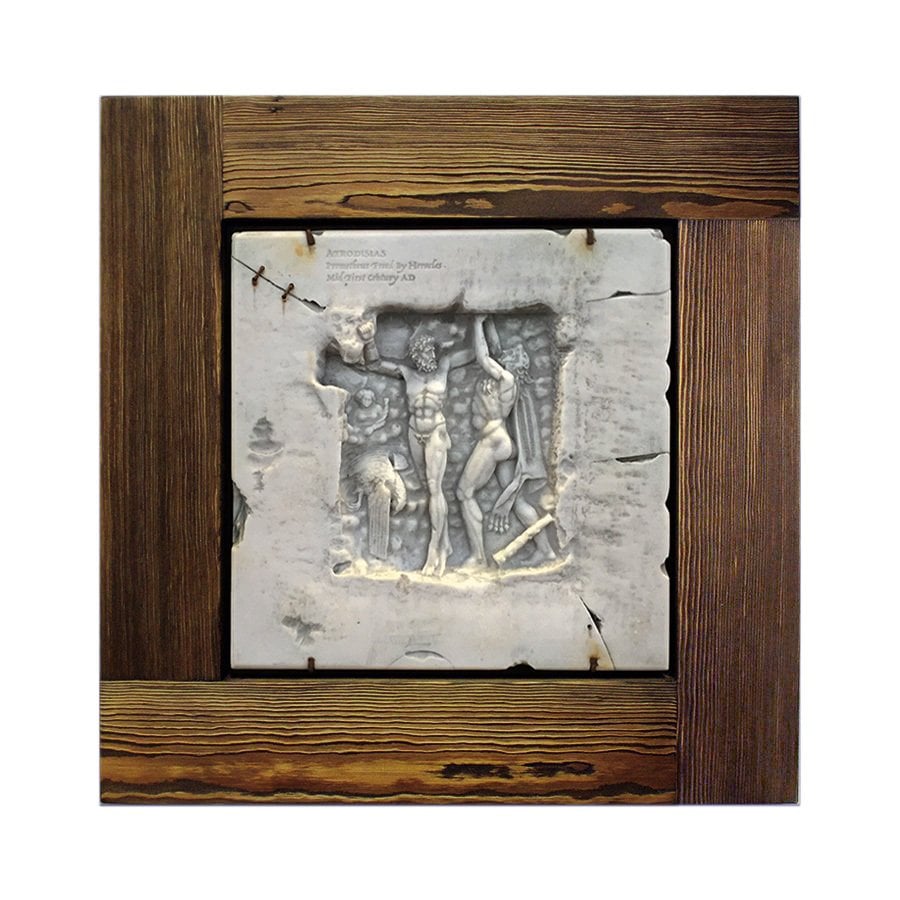 Herakles (Herkül) ve Prometheus (Ahşap Çerçeve)