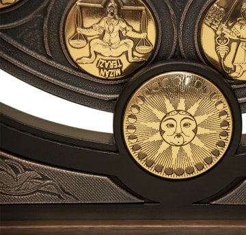 Minyatürlerle Burçlar (Rozet Panel - Altın ve Bronz Kaplama)