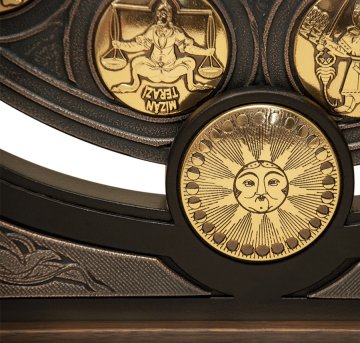 Minyatürlerle Burçlar (Rozet Panel - Altın ve Bronz Kaplama)