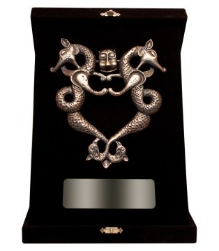 Selçuklu - İkiz Ejder Kapı Tokmağı (Bronz Kaplam