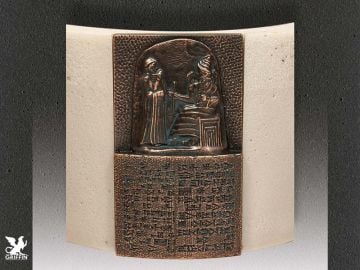 Hammurabi (Beyaz Kumtaşı+Bronz Kaplama)