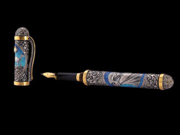 Değerli Metal ve Taş - Kalem işi gravür çalışması (İpek Yolu)